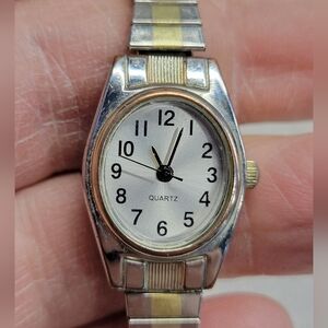 Womens Quartz Watch Two Tone Expansion Band